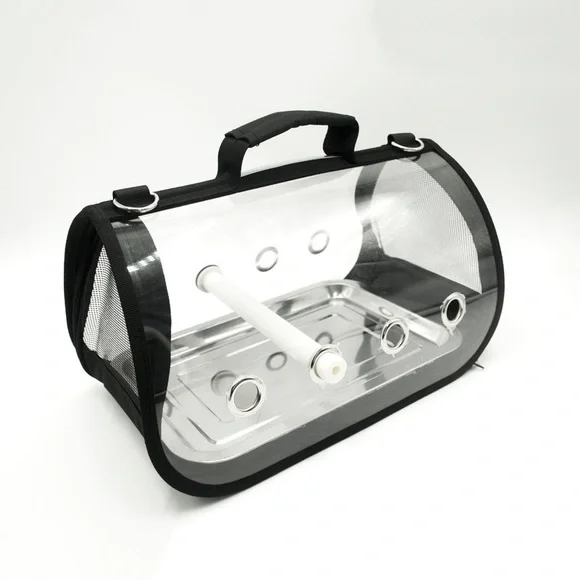 Bird Small Pets Carrier Breathable Travel Cage W/Perch Foldable Size Large New - Picture 12 of 13